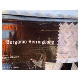 20 Sheets of Bergamo Herringbone Tile Backsplash. Covers .94 sq ft per piece.