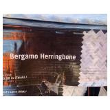 20 Sheets of Bergamo Herringbone Tile Backsplash. Covers .94 sq ft per piece.