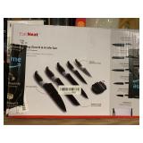 Eat Neat 12pc Cutting Board & Knife Set w/ Blade Sharpener