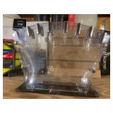 New Home Hero Professional Knife Set w/ Clear Acrylic Stand and Accessories
