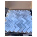 20 Sheets of Bergamo Herringbone Tile Backsplash. Covers .94 sq ft per piece.