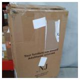 Nathan James Hylie Nailhead Wood Pub-Height Counter Bar Stool 24" Gray Fabric Cushion Dark Brown Finish