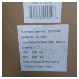 Glass Pendant Light Bronze IR