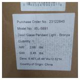 Glass Pendant Light Bronze IR