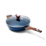 Phantom Chef 11" Deep Fryer with Cover Navy Blue