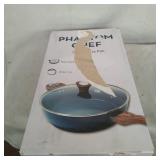 Phantom Chef 11" Deep Fryer with Cover Navy Blue