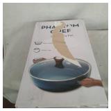 Phantom Chef 11" Deep Fryer with Cover Navy Blue