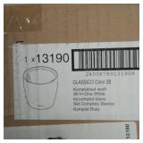 Lechuza 13190 11" x 11" x 10" White Self-Watering Planter