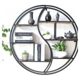 JBI CIRCLE WALL MOUNT SHELF BLACK IRON WIRE PRODUCTS, ITEM# TN062BRD