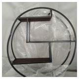 JBI CIRCLE WALL MOUNT SHELF BLACK IRON WIRE PRODUCTS, ITEM# TN062BRD
