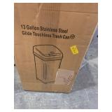 13 Gallon Stainless Steel Glide Touches Trash Can