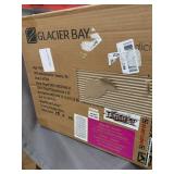 Glacier Bay 15-1/8 in. W x 19-1/4 in. H Framed Recessed or Surface-Mount Bathroom Medicine Cabinet in Oak with Mirror, Brown