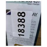 Glacier Bay 15-1/8 in. W x 19-1/4 in. H Framed Recessed or Surface-Mount Bathroom Medicine Cabinet in Oak with Mirror, Brown