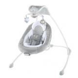 Ingenuity DreamComfort InLighten Cradling Plug-In Swing with LighttBeams Mobile - Braden