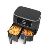Ninja - Foodi® 6-in-1 8-qt. 2-Basket Air Fryer with DualZone Technology - Dark Grey
