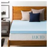 Lucid 3" Ultra Plush Ventilated Gel Memory Foam Mattress Topper