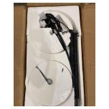 VERSABORA ARQUER ARC FLOOR LAMP WITH BLACK SHADE AND BLACK MARBLE BASE