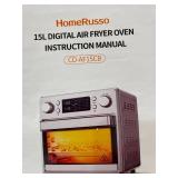 HOMERUSSO 15L DIGITAL AIR FRYER OVEN