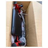 Medline Standard Steel Folding Rollator with 8" Wheels, With Locking Brakes, Supports up to 300 lbs., Red Frame