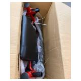 Medline Standard Steel Folding Rollator with 8" Wheels, With Locking Brakes, Supports up to 300 lbs., Red Frame