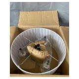 Elegant Designs Trendy Romantic Sheer Shade Table Lamp with Hanging Crystals