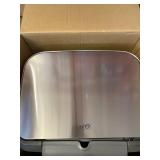 Glad Stainless Steel Step Trash Can with Clorox Odor Protection | Large Metal Kitchen Garbage Bin with Soft Close Lid, Foot Pedal and Waste Bag Roll Holder, 13 Gallon, All Stainless