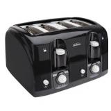 Sunbeam Extra Wide Slot Toaster, 4-Slice, 11 3/4 x 13 3/8 x 8 1/4, Black
