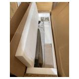 18" Square Wood and Metal X Side Table in Gray Wash