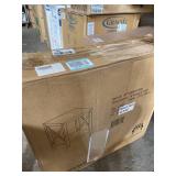 18" Square Wood and Metal X Side Table in Gray Wash