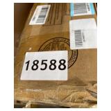 18" Square Wood and Metal X Side Table in Gray Wash