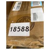 18" Square Wood and Metal X Side Table in Gray Wash