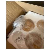 Missing 1 Globe Dellemade TD00145 Sputnik Chandelier Floor Lamp for Bedroom,4-Lights Glass Shade Floor Light for Living Room,Brass/Gold