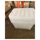 IRIS USA 54 Qt Clear Plastic Storage Box with Latches, 5 Pack
