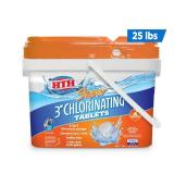 HTH Super 3 inch Chlorine Tablets for Pool, 25 lbs