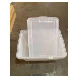 IRIS USA, 58 Quart Plastic Storage Box, Clear, 3 Pack