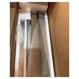 18" Square Wood and Metal X Side Table in Gray Wash