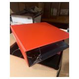Box of 6 Business Source Large Slanted Ring Reference Binder Chiefs Red