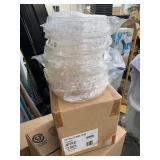 12 New 7 3/8” Palette Bowl Clear Covers