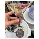 Lolita Martini Collection “Flip Flop” 7oz Hand Painted Martini Glass w/ Recipe on the Bottom