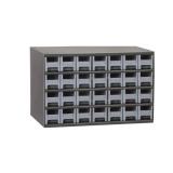 Akro-Mils 28-Drawer Steel Parts Craft Storage Cabinet Hardware Organizer, 19228, (17-Inch W x 11-Inch D x 11-Inch H), Gray Cabinet, Gray Drawers