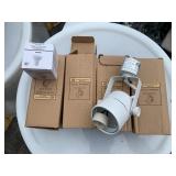 4 New Track Light Fixtures w/ LED Bulbs
