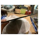 New 14 1/2” Round Brown and Off-White Glass Plate