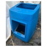 Large Blue Trashcan w/ Extra Front Storage