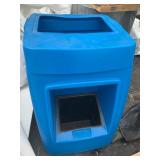 Large Blue Trashcan w/ Extra Front Storage