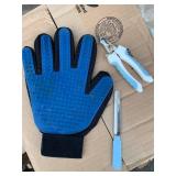 Soft Touch Pet Deshedding Glove w/ Nail Clipper and File Set