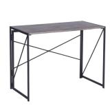 40 in. Rectangular Walnut Writing Desk w/ Adjustable Height Feature