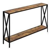 Convenience Concepts Tucson Console Table, Barnwood/Black R4-0458