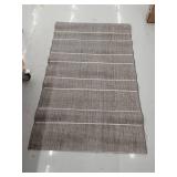 Alaina Casual Stripes Gray 3 ft. x 5 ft. Indoor/Outdoor Area Rug
