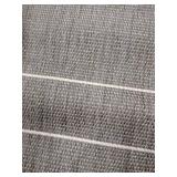 Alaina Casual Stripes Gray 3 ft. x 5 ft. Indoor/Outdoor Area Rug