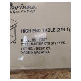 Furinno Turn-N-Tube Tall End Table with Bin, Set of 2